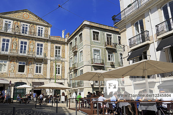 Largo Trindade  Lissabon  Portugal  Europa