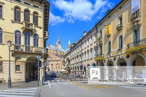 Straßenansicht der Basilika des Heiligen Antonius von Padua  Padua  Venetien  Italien  Europa