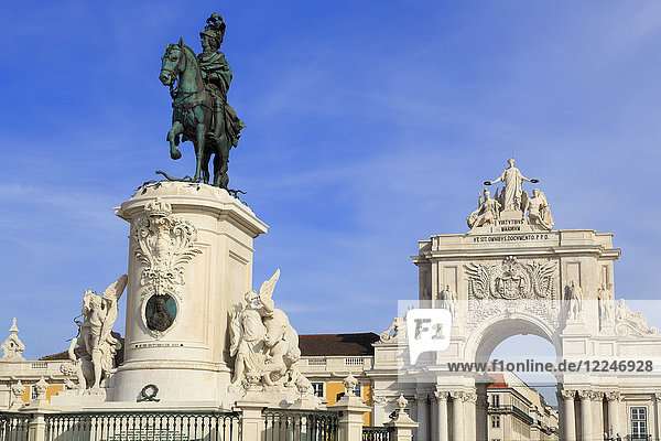 König-Josef-Denkmal  Praca Do Comercio  Lissabon  Portugal  Europa