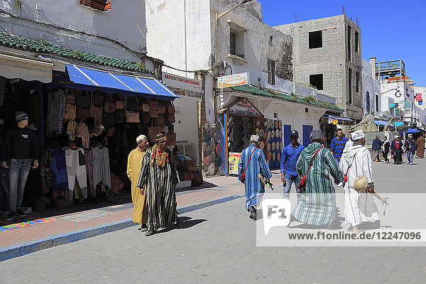Street scene  Medina  UNESCO World Heritage Site  Essaouira  Morocco  North Africa  Africa
