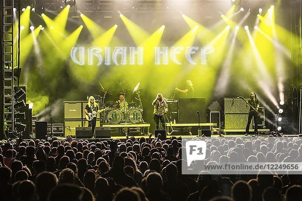 British hardrock band Uriah Heep live at the Riverside Festival in Aarburg  Aargau  Switzerland  Europe