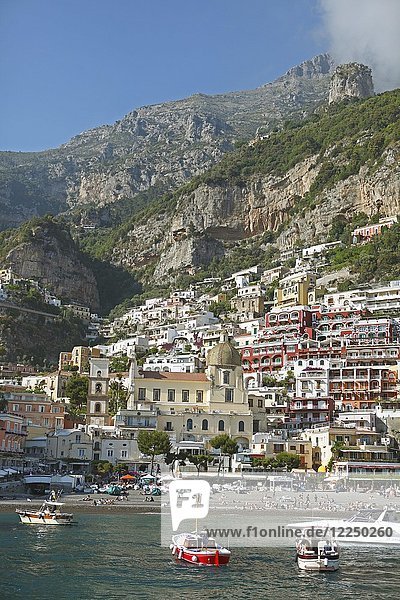 Stadtansicht  Positano  Amalfiküste  Kampanien  Italien  Europa