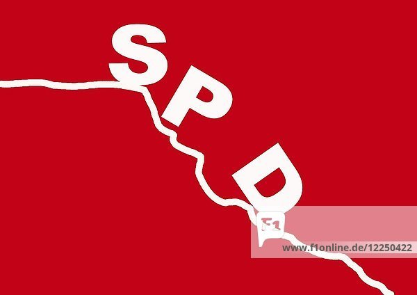 Symbolbild  Sozialdemokratische Partei SPD ist im freien Fall  Deutschland  Europa