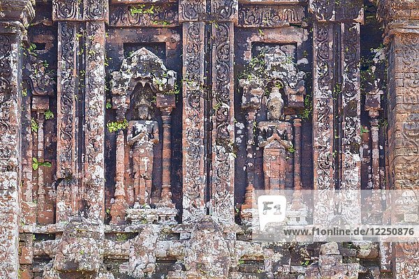 Fassade von Tempelruinen  My Son Tempelanlage  Provinz Quang Nam  Vietnam  Asien