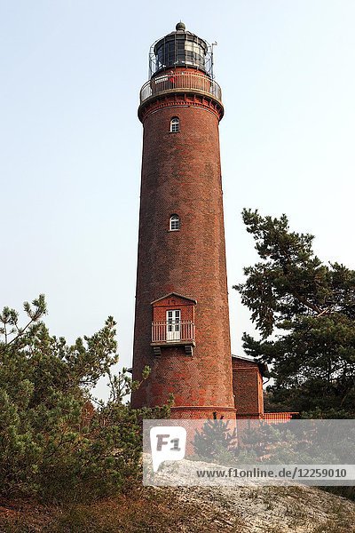 Lighthouse at Darßer Ort  Fischland-Darß-Zingst  near Prerow  Western Pomerania Lagoon Area National Park  Mecklenburg-Western Pomerania  Baltic Sea  Germany  Europe