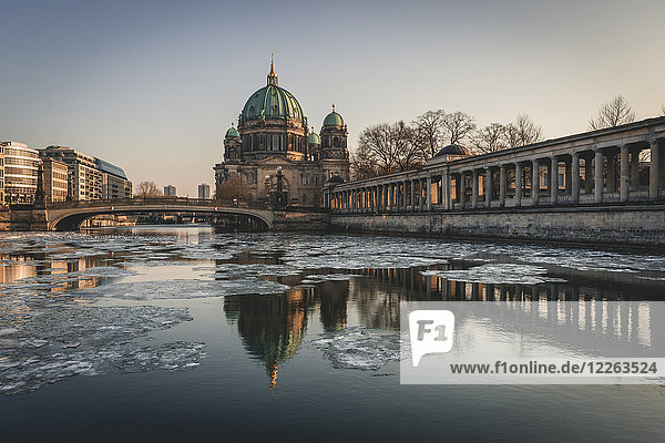 Germany Berlin view to Berliner Cathedral at twilight