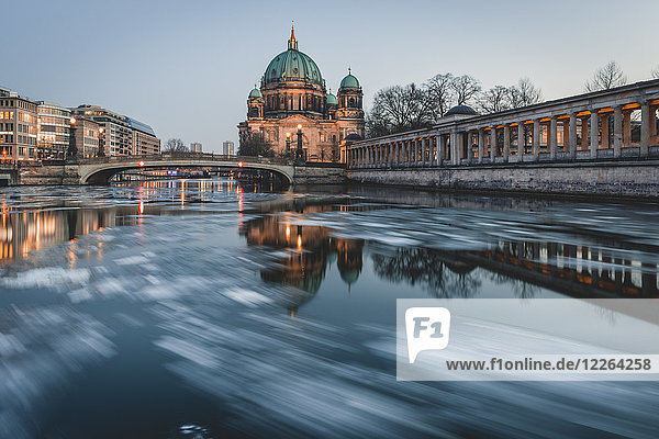 Germany Berlin view to Berliner Cathedral at twilight