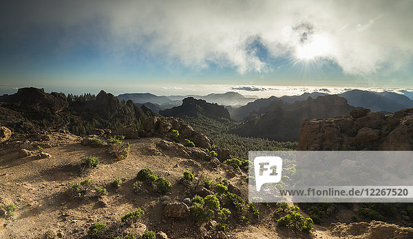 Spanien  Kanarische Inseln  Gran Canaria  Blick vom Roque Nublo