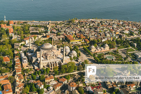 Türkei  Istanbul  Luftaufnahme der Hagia Sofia Moschee