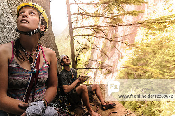 Trad-Klettererpaar macht Pause  Squamish  Kanada