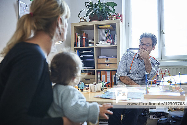 Reportage on a pediatrician who specializes in attachment theory in Lyon  France. A consultation at 15 months old.