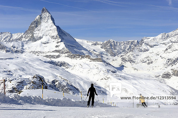 Schweiz  Kanton Waadt  Skigebiet Zermatt  Matterhorn