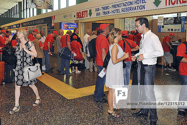 Passengers  Malpensa airport  Milan  Italy