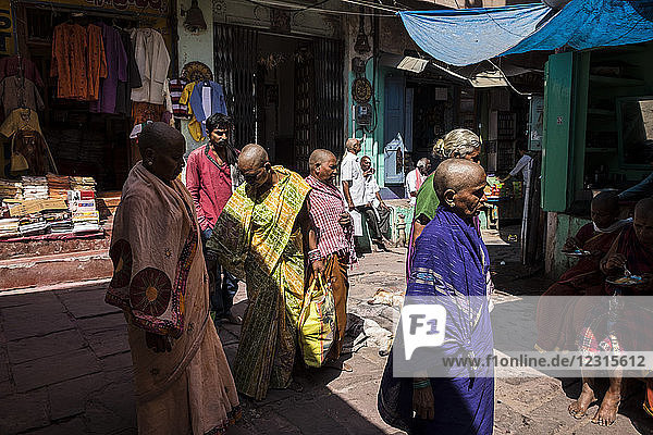 India  Varanasi  local market