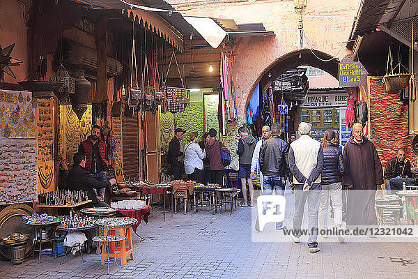 Souk  Market  Medina  UNESCO World Heritage Site  Marrakesh (Marrakech)  Morocco  North Africa  Africa