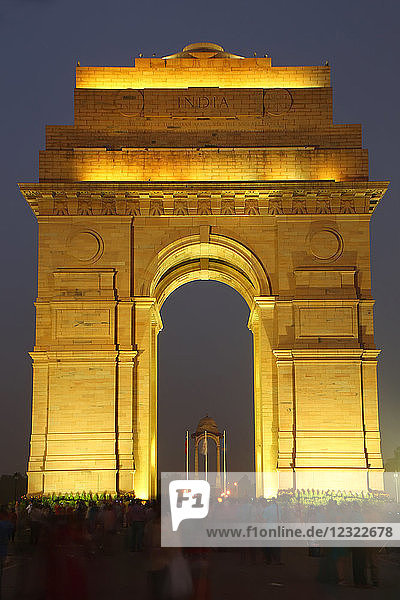 India Gate bei Nacht  Neu-Delhi  Indien  Asien