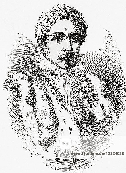Louis-Napoléon Bonaparte 1808 – 1873. Emperor of the French and the nephew and heir of Napoleon I. From Ward and Lock's Illustrated History of the World  published c.1882.