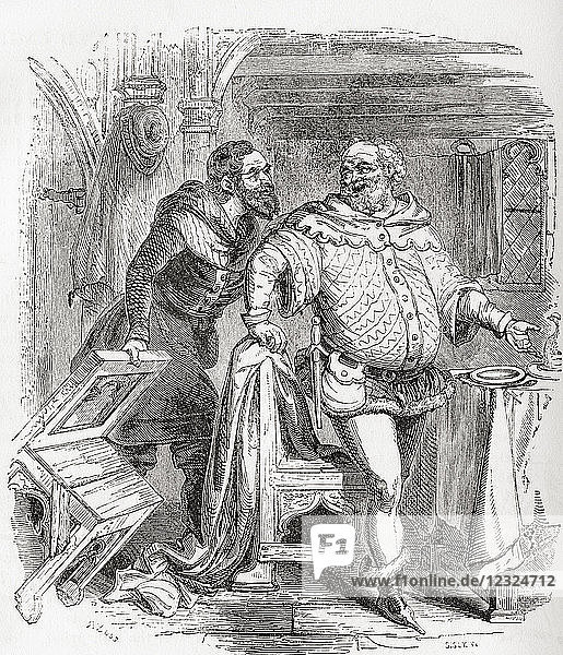 The Franklin and the Merchant. From Old England: A Pictorial Museum  published 1847.
