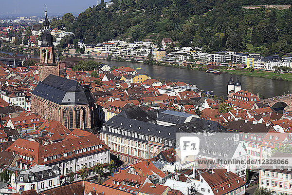 Deutschland  Baden-Württemberg  Heidelberg  Gesamtansicht aus der Luft  Panorama