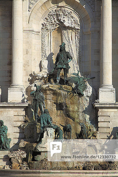 Ungarn,  Budapest,  Königspalast,  Matthias-Brunnen