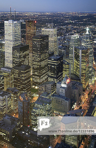 Kanada,  Ontario,  Toronto,  Skyline der Innenstadt,  Luftaufnahme
