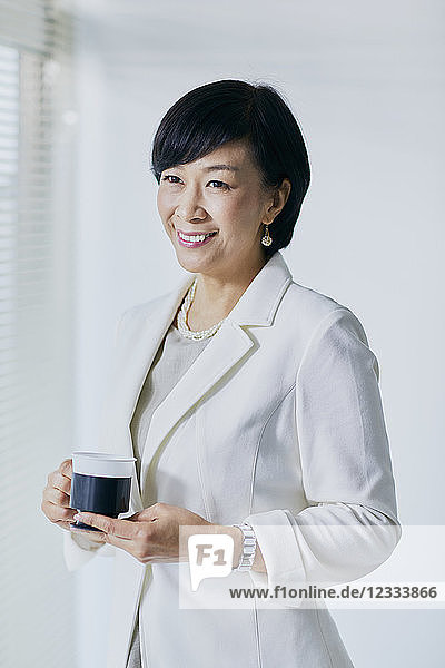 Japanese senior businesswoman in the office