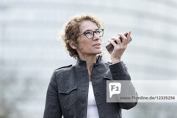Woman using smartphone