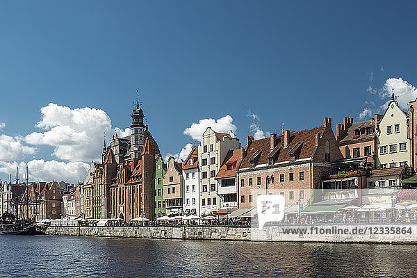 Poland  Gdansk  view to the city with St. Mary's Gate