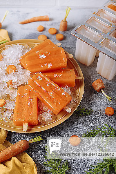 Carrot ice lollies