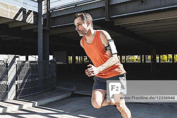 Man jogging in the city