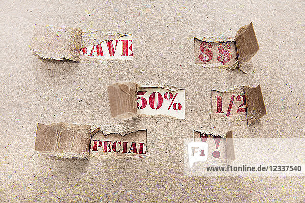 Sale  brown paper  special  save  50 percent  US-Dollar