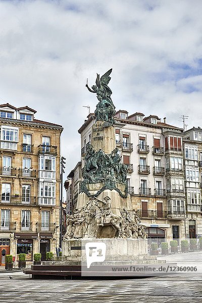 Monumento a la Batalla de Vitoria  Plaza de la Virgen Blanca  Vitoria  Gasteiz  Álava  Basque Country  Euskadi  Euskal Herria  Spain.