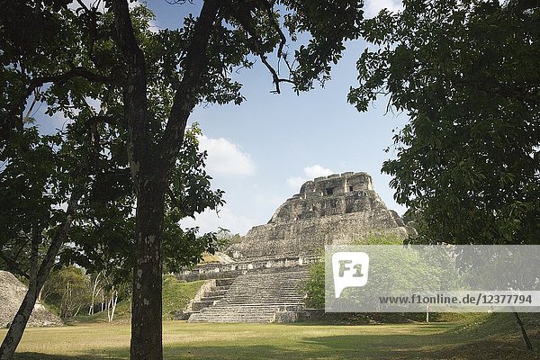 El Castillo (The Castle). Maya archaeological site of Xunantunich. Belize