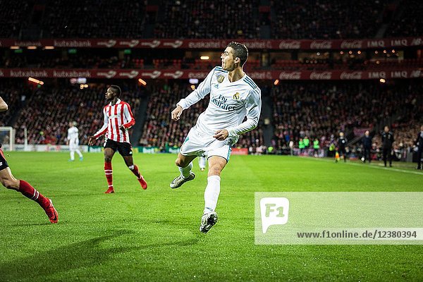 Cristiano Ronaldo  CR7  Real Madrid player in action during a Spanish League match between Athletic Club Bilbao and Real Madrid