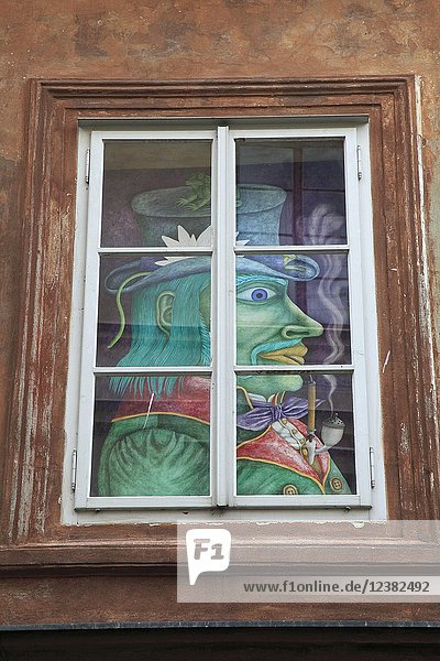 Czech Republic  Cesky Krumlov  Museum Shop  window .