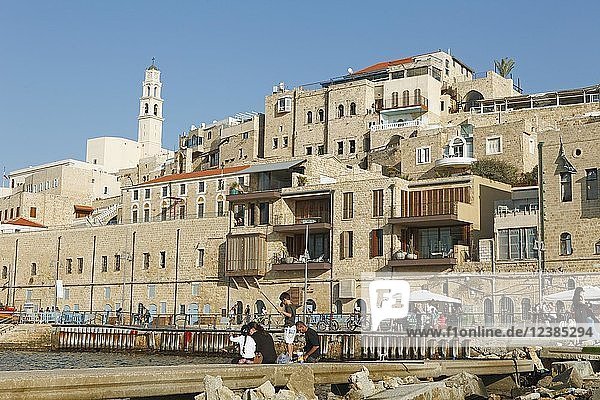 Altstadt von Jaffa mit St. Peter Kirche  alter Hafen  heute Teil von Tel Aviv  Tel Aviv-Jaffa  Israel  Asien