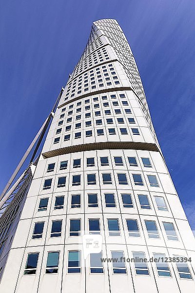 Turning Torso  neofuturistischer Wohn-Wolkenkratzer  höchstes Gebäude in Skandinavien  vom spanischen Architekten Santiago Calatrava  Malmö  Schweden  Europa