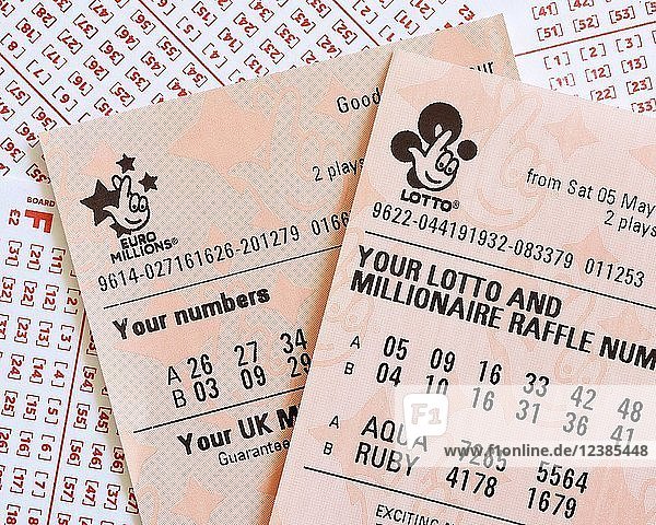 National Lottery ticket  Vereinigtes Königreich  Europa