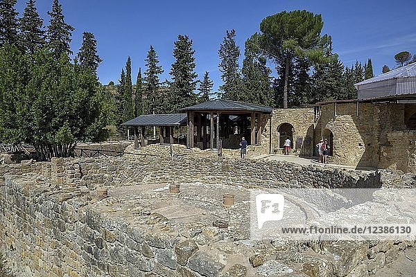 Ansicht der Villa Romana del Casale römische Villa aus dem 4. Jahrhundert n. Chr. Piazza Armerina Provinz Enna Sizilien Italien Europa