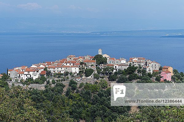 View of Beli  Cres Island  Kvarner Gulf Bay  Croatia  Europe