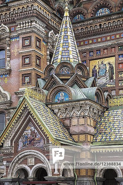 Die Erlöserkirche auf vergossenem Blut Sankt-Petersburg Russland Europa
