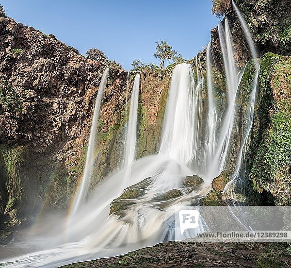 Ouzoud Waterfalls and Cascades  Cascades d'Ouzoud  Oued Tissakht River  Middle Atlas  Azilal Province  Morocco  Africa