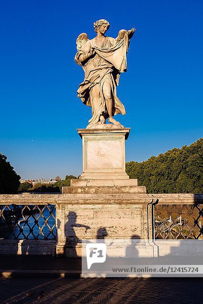 Angel statue in Sant'Angelo bridge  Rome  Lazio region  Italy.