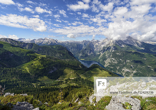 Gebirgspanorama  Nationalpark Berchtesgaden  BRD