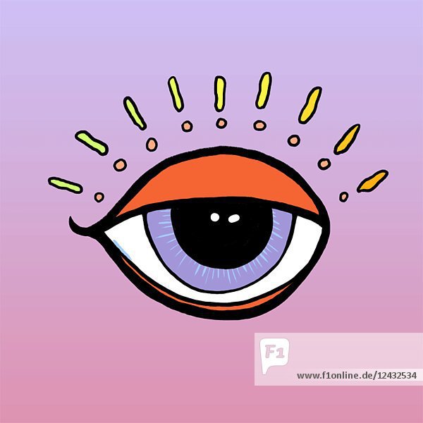 Blinzelndes Auge mit Tränentropfen-Animation