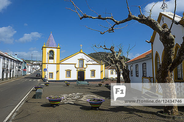 Church in Santa Barbara  Island of Terceira  Azores  Portugal  Atlantic  Europe