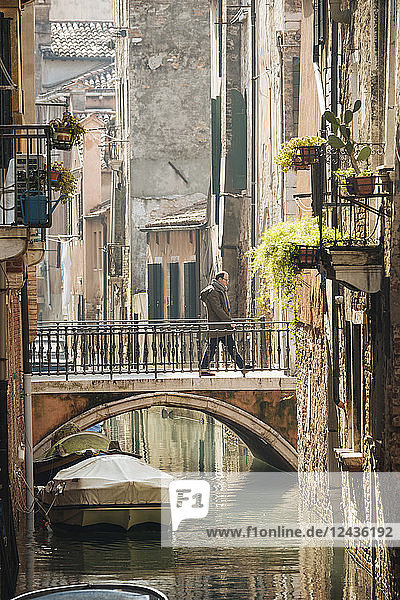 Kanal  Venedig  UNESCO-Weltkulturerbe  Provinz Venetien  Italien  Europa