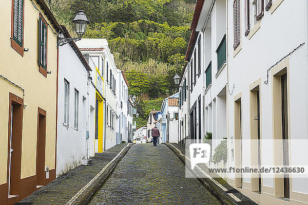 Old town of Lajes  Island of Pico  Azores  Portugal  Atlantic  Europe