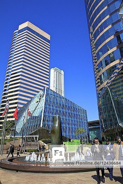 Stadtbild von Hongkong mit dem Internationalen Finanzzentrum und dem Exchange Square  Hongkong  China  Asien