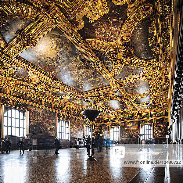 Interior of The Doge's Palace (Palazzo Ducale)  Venice  UNESCO World Heritage Site  Veneto Province  Italy  Europe
